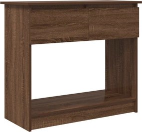 vidaXL barna tölgyszínű konzolasztal fiókokkal 85,5x38,5x74,5 cm