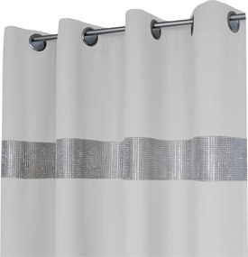 Függöny Kész Panama Strasszos Átlós Függöny 145x250 Fehér