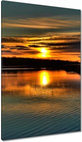 Vászonkép 80x120 Nyugat a nyugodt víz felett