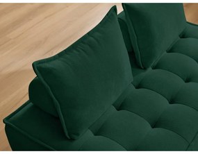 Sötétzöld zsenília kanapé 175 cm Elisa – Bobochic Paris