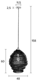 Lena aranyszínű függőlámpa, ø 48 cm - White Label