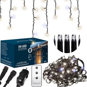 JĂ©gcsap LĂĄmpa Szett 50LED IP65 IdĆzĂtĆ FehĂ©r KĂŒltĂ©ri Pro Pilot Flash 2,5m