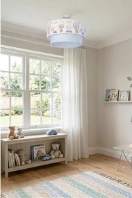 Brilagi-LED Gyermek plafonlámpa BOBO 1xE27/60W/230V átm.40cm krém./kék/maci.