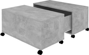 vidaXL betonszürke szerelt fa dohányzóasztal 75 x 75 x 38 cm
