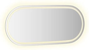 ovális LED-es fürdőszobai tükör 100 x 45 cm