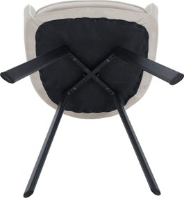 Design fotel, bézses szürke Velvet szövet, AURIL