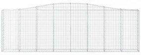 8 db íves horganyzott vas gabion kosár 400x30x120/140 cm
