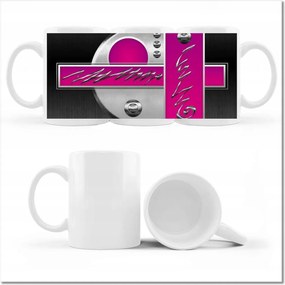 Nyomott mintás bögre Absztrakt kör szürke alapon