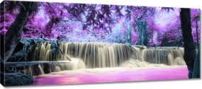 Vászonkép 100x40 Lila vízesés