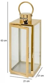 63 cm magas aranyszínű dekoratív lámpás