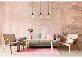 Csillár zsinóron MATT 3xE27/60W/230V fekete/arany