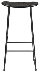 Fekete teakfa bárszék (ülésmagasság 76 cm) Tangle – White Label