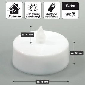 Elemes gyertya készlet időzítővel 12 db fehér
