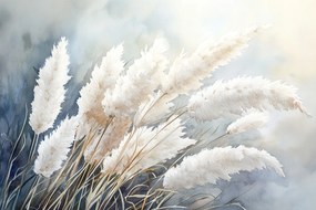 Fotótapéta Flizelina Akvarell Fű Dekoratív Pampas Pehely 152,5x104 ragasztó