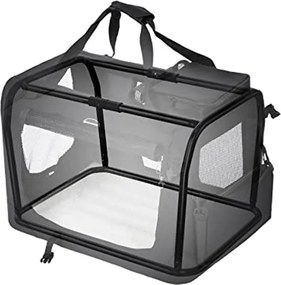 Összecsukható kisállathordozó 91 x 63 x 63 cm, XXL-es kutyaszállító, fekete