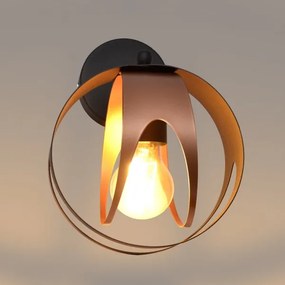 Fali lámpa MOONLIGHT 1xE27/15W/230V fekete/réz