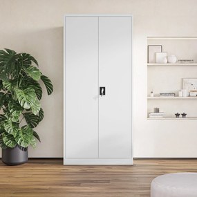 Fém iratszekrény JAN H, 900 x 1950 x 400 mm, szürke