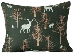 Mikroszálas párnahuzat OAK DEER 40x50 cm, sötétzöld