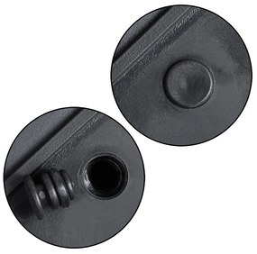 Casaria® Virágcserép 83x30,5x60cm - fekete