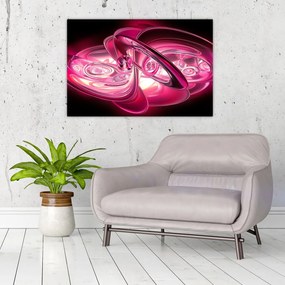 Rózsaszín fraktálos kép (90x60 cm)