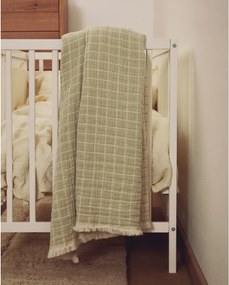 Világoszöld jacquard gyerek takaró 130x170 cm Tivaro – Kave Home