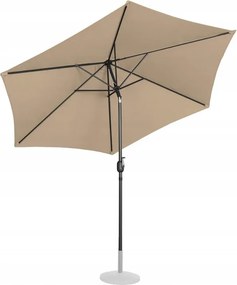 Nagy Kerti Dönthető Napernyő Forgattyúval Szürke-barna Átmérő 300 Cm