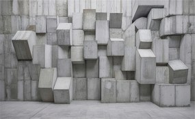 Fotótapéta Flizelin Fali ragasztó Szett Beton tömbök 416x254 Ragasztó