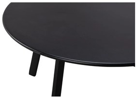 Fer fekete kerti tárolóasztal, ø 70 cm - WOOOD