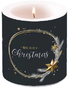 Karácsonyi átvilágítós viasz gyertya fekete arany Wish Ring Black kicsi