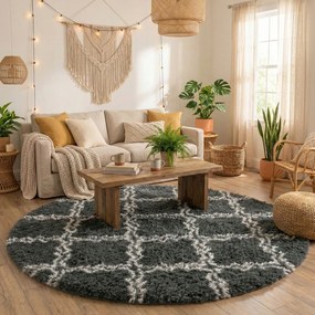 Kerek szőnyeg Decor csúszásgátló puha bolyhos 140x140 Grey Lantern