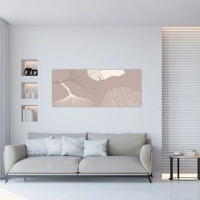 Kép - Bézs színű levelek N⁰1 (120x50 cm)