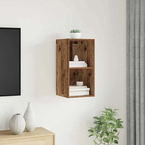 Fali TV szekrény Régi fa 37 x 37 x 72 cm Faanyag