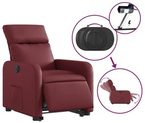 vidaXL elektromos bordó műbőr felállást segítő dönthető fotel