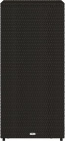 vidaXL fekete polyrattan kerti tárolószekrény 50 x 55 x 115 cm
