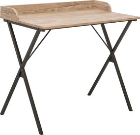 Számítógépasztal, tölgy/fekete, OFIS