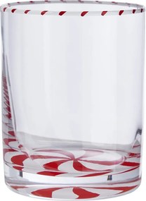 SWIRL üvegpohár piros/fehér 270ml