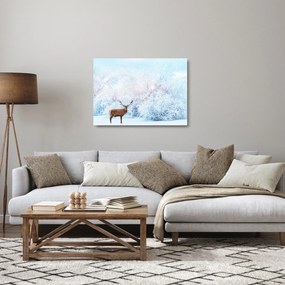 Egy fenséges szarvas képe (üvegen) (70x50 cm)