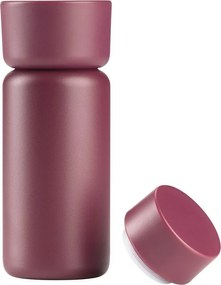 Borvörös rozsdamentes acél termobögre 400 ml Singles – Zone