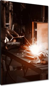 Vászonkép 80x120 Hegesztő hegesztő lapát