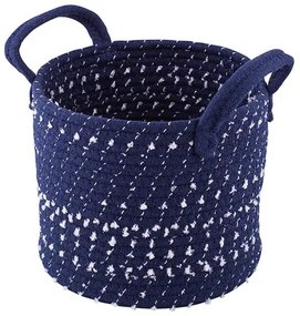 Altom Pamut kerek kosár Sötétkék, 22 x 18 cm, 22 cm átmérőjű