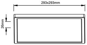 Brilliant - LED mennyezeti lámpa MILTON LED/18W/230V 29,3x29,3 cm fehér