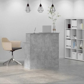 recepciós pult betonszürke 100x50x103,5 cm szerelt fa