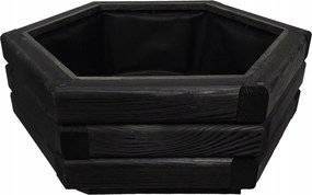 Kerti virágtartó, fa Árvácska 50/43/20 cm Ébenfa