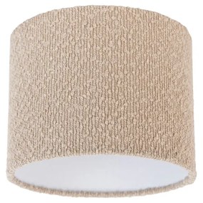 Szövet lámpaernyő bézs színben, teddy anyaggal 18/18/14