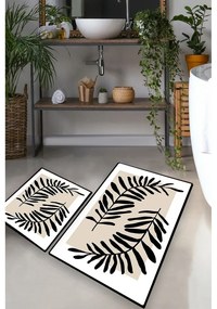 Bézs fürdőszobai kilépő szett 2 db-os 60x100 cm Casting – Foutastic