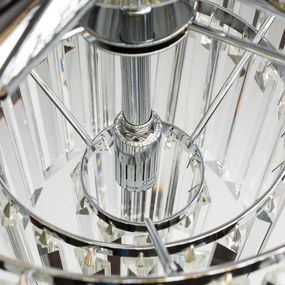 Brilagi - LED Kristály csillár láncon MOZART 5xE14/40W/230V fényezett króm