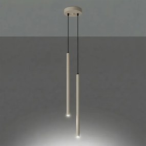 Sollux SL.2118 - Kábeles függőlámpa PASTELO 2xG9/8W/230V taupe