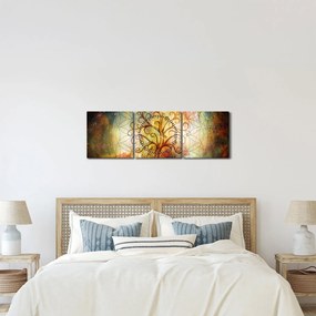 Absztrakt kép fáról (órával) (90x30 cm)