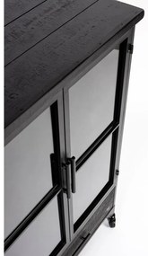 Fekete fém tálalószekrény 65x105 cm Ferre – White Label