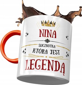 Narancssárga Bögre Nina Feleség Barátnő Nyomtatott Fotóval